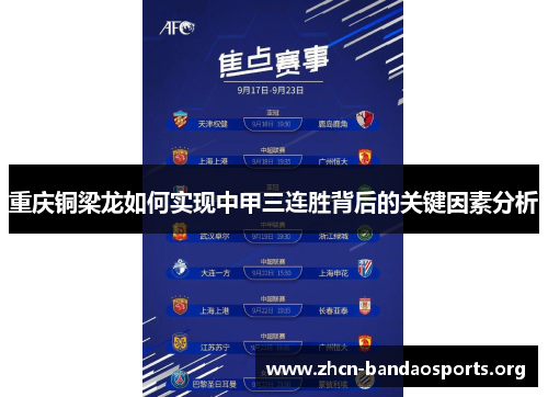 重庆铜梁龙如何实现中甲三连胜背后的关键因素分析 重庆铜梁龙如何实现中甲三连胜背后的关键因素分析